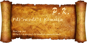 Pánczél Klaudia névjegykártya