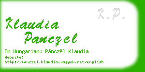 klaudia panczel business card