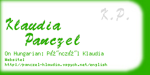 klaudia panczel business card